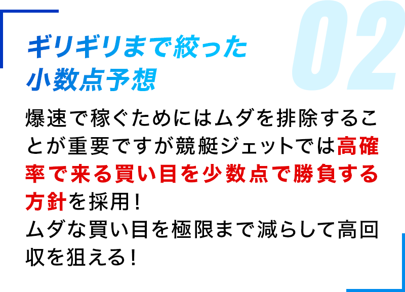 ギリギリまで絞った小数点予想